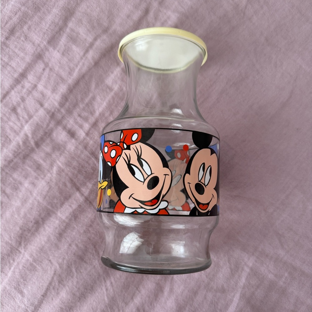 Vintage Disney glass juice jar